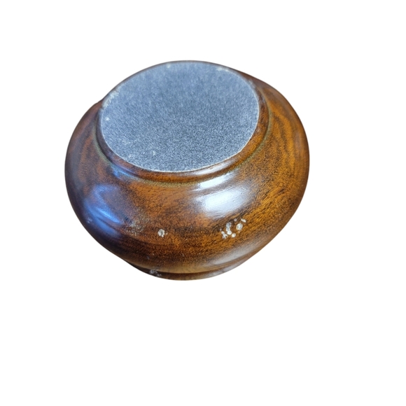 Wooden Trinket Box with Agate Lid Made in Brazil - Picture 7 of 7